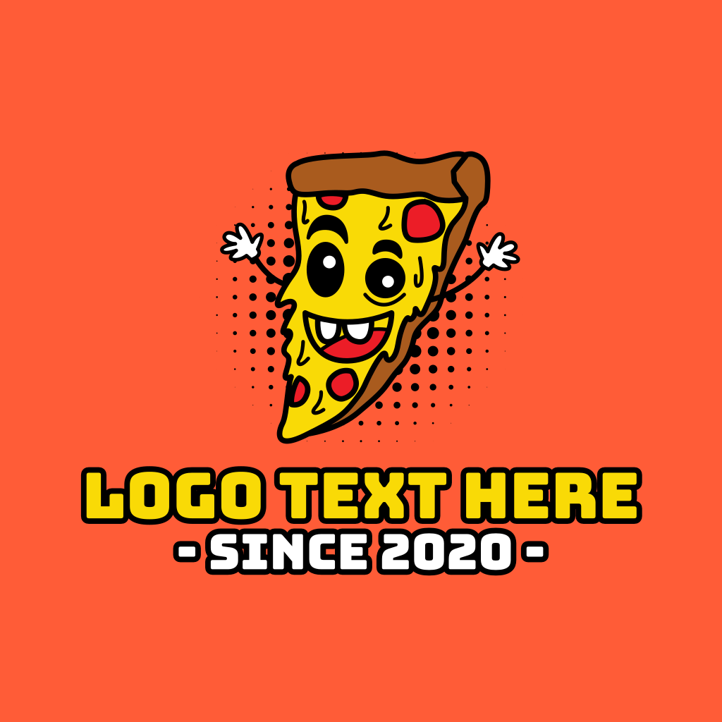 Happy Pizza Logo | BrandCrowd Logo Maker | BrandCrowd