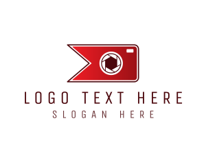 Red - Bookmark Phot Camera logo design