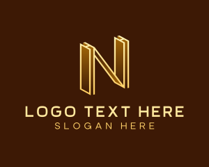 Construction Monoline Letter N Logo