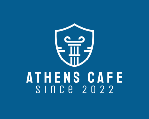 Athens - Shield Pillar Security logo design