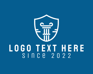 Classical - Shield Pillar Security logo design