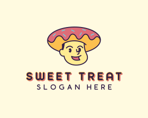 Donut - Sweet Donut Man logo design