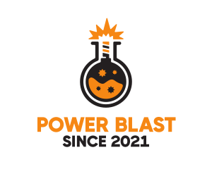 Blast - Laboratory Flask Bomb logo design