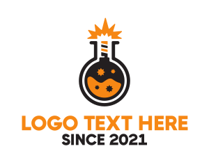 Innovate - Laboratory Flask Bomb logo design
