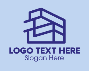 Violet - Minimalist Isometric Building logo design