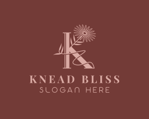 Floral Boutique Letter K logo design