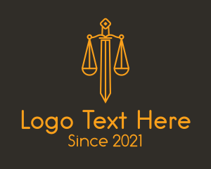 Law Office - Sword Justice Scale logo design