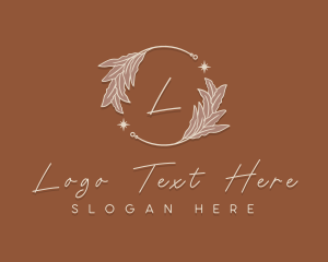 Leaf - Elegant Herb Wreath logo design