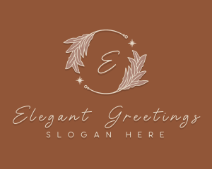 Elegant Herb Wreath logo design