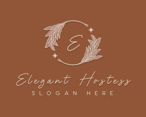 Elegant Herb Wreath logo design