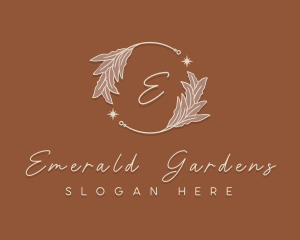 Elegant Herb Wreath logo design