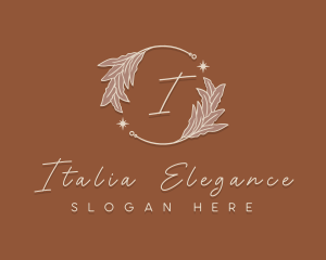 Elegant Herb Wreath logo design