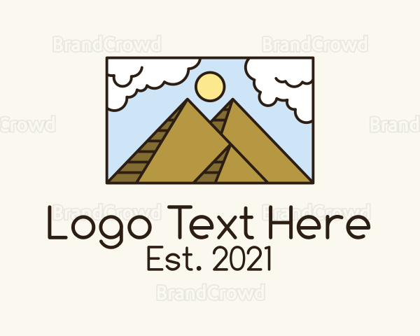 Egypt Pyramid Scenery Logo