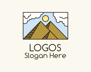 Egypt Pyramid Scenery  Logo