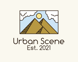 Scene - Egypt Pyramid Scenery logo design