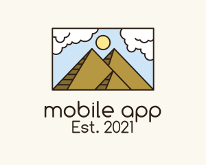 Desert - Egypt Pyramid Scenery logo design