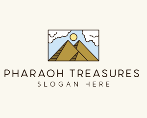 Egypt Pyramid Scenery  logo design