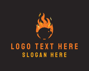 Fire - Fire Pig Barbecue logo design