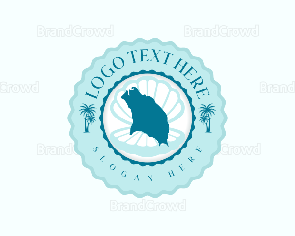 Barbuda Island Beach Logo