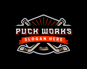 Puck - Hockey Athletic League logo design