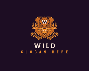 Wild Deer Antler logo design