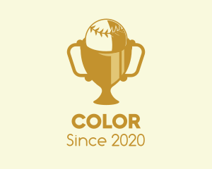 Athlete - Gold Baseball Championship Trophy logo design