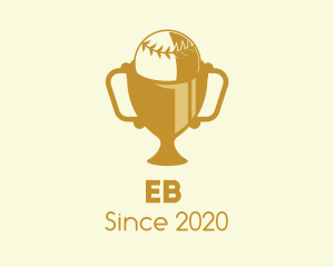 Ball - Gold Baseball Championship Trophy logo design