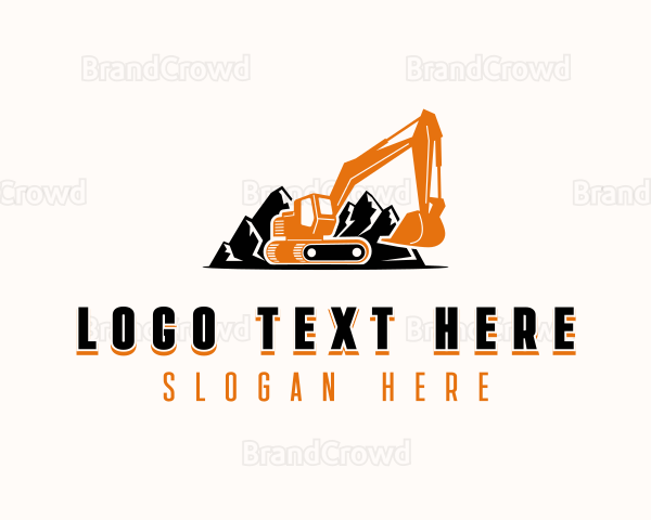 Mountain Quarry Excavator Logo