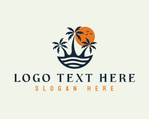 Summer - Summer Palm Island logo design