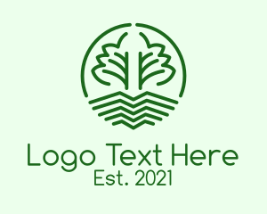 Symmetric - Green Plant Vegetable logo design