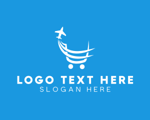 Retail - Air Travel Shopping Cart logo design