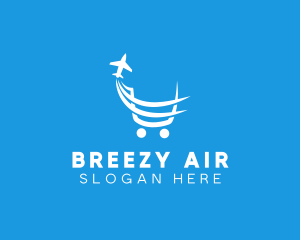 Air Travel Shopping Cart logo design