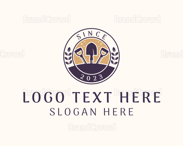 Landscaping Garden Shovel Logo