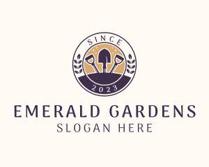 Landscaping Garden Shovel logo design