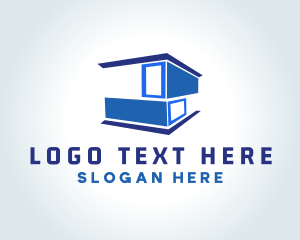 Goods - Modern Cargo Container Storage logo design