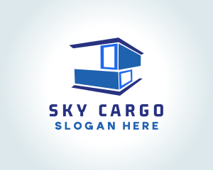 Modern Cargo Container Storage  logo design