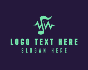 Note - Music Note Frequency logo design