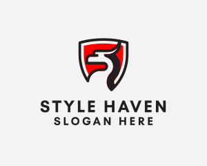 Dragon Wyvern Shield Logo