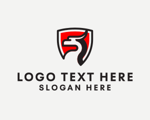 Dragon - Dragon Wyvern Shield logo design