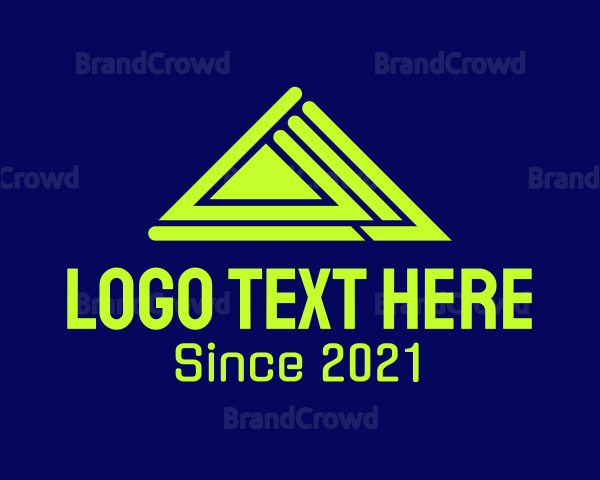 Futuristic Neon Triangle Logo
