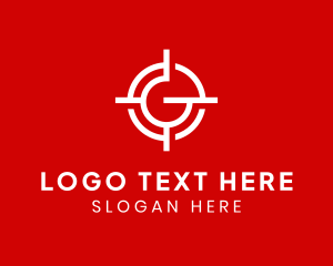 Gun - Target Letter G logo design