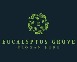 Leaves Botanical Garland logo design