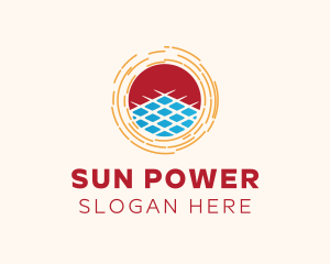 Solar - Sun Solar Panel logo design