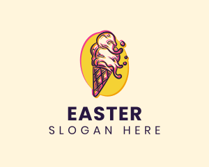 Ice Cream - Ice Cream Glitch logo design