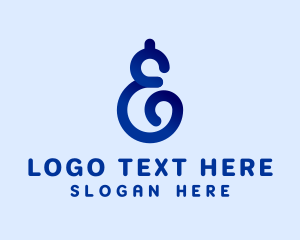 Lettering - Stylish Ampersand Symbol logo design