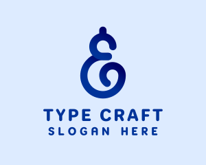 Stylish Ampersand Symbol logo design