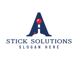Stick - Arcade Joystick Letter A logo design