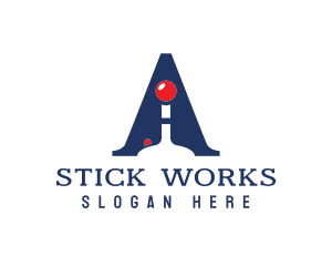 Stick - Arcade Joystick Letter A logo design