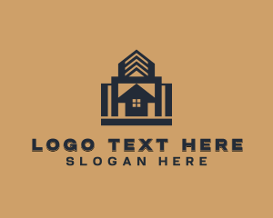 Rental - Building Realty Property logo design