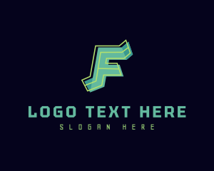 Telecommunication - Futuristic Letter F logo design